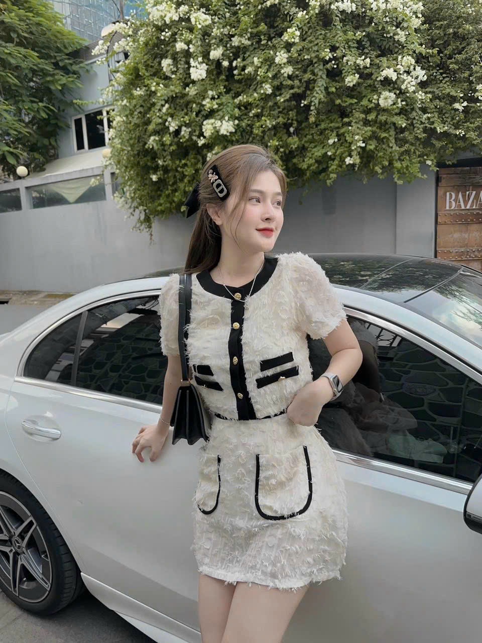 Set Đồ Nữ Mix Chân Váy Túi Hộp
