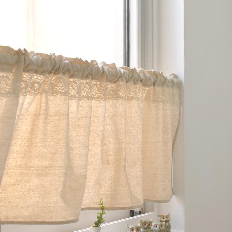 Phong cách mới nhất của Nhật Bản vải lanh cotton nửa rèm cà phê Hàn Quốc rèm cửa tủ rèm đầu phòng tắm bay cửa sổ nhà bếp màn rèm