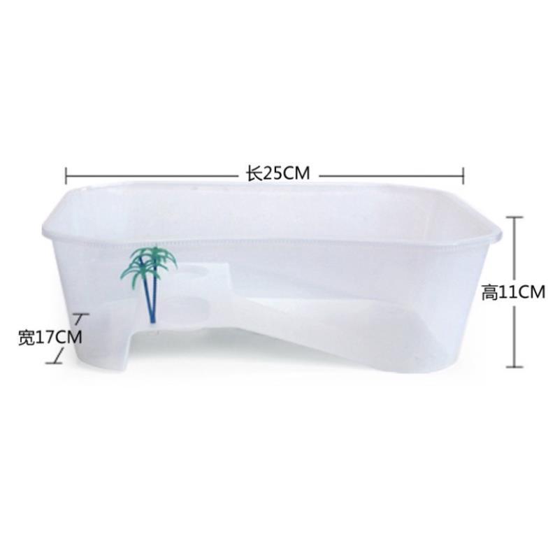 Bể nuôi rùa nhỏ - bể rùa mini nhựa PP kích thước 25x17x11cm petstore