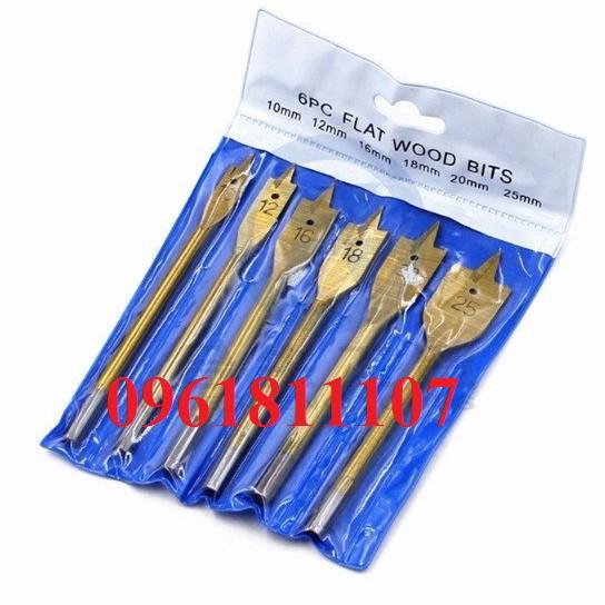 Bộ 6 mũi khoan khoét gỗ đuôi cá chuyên dụng