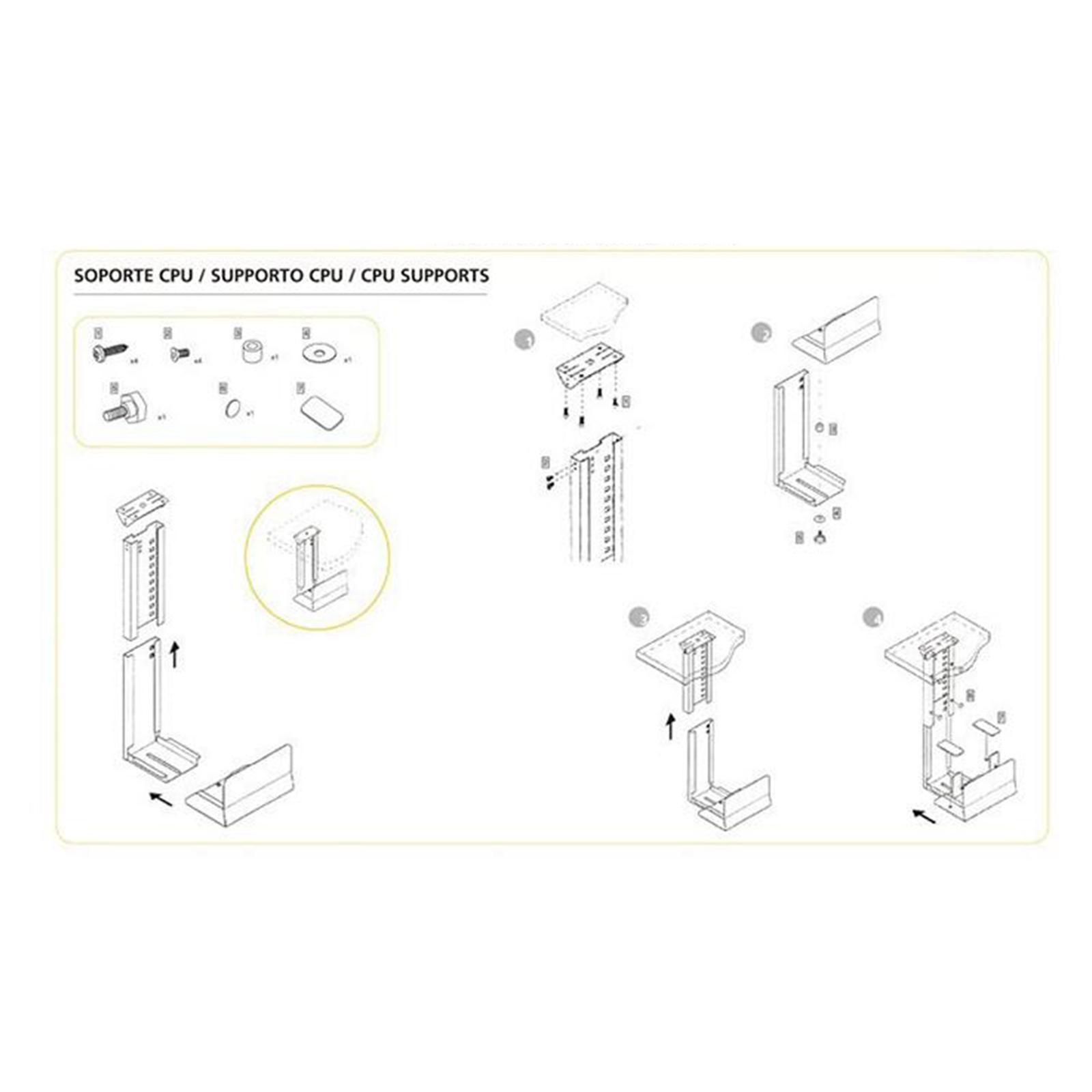 Computer Case Mount Steel Adjustable Under Desk for Office