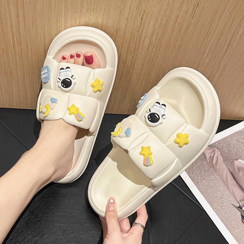 Dép bánh mì nữ quai ngang sticker PHI HÀNH GIA - dép nữ đi chơi dễ thương giá rẻ