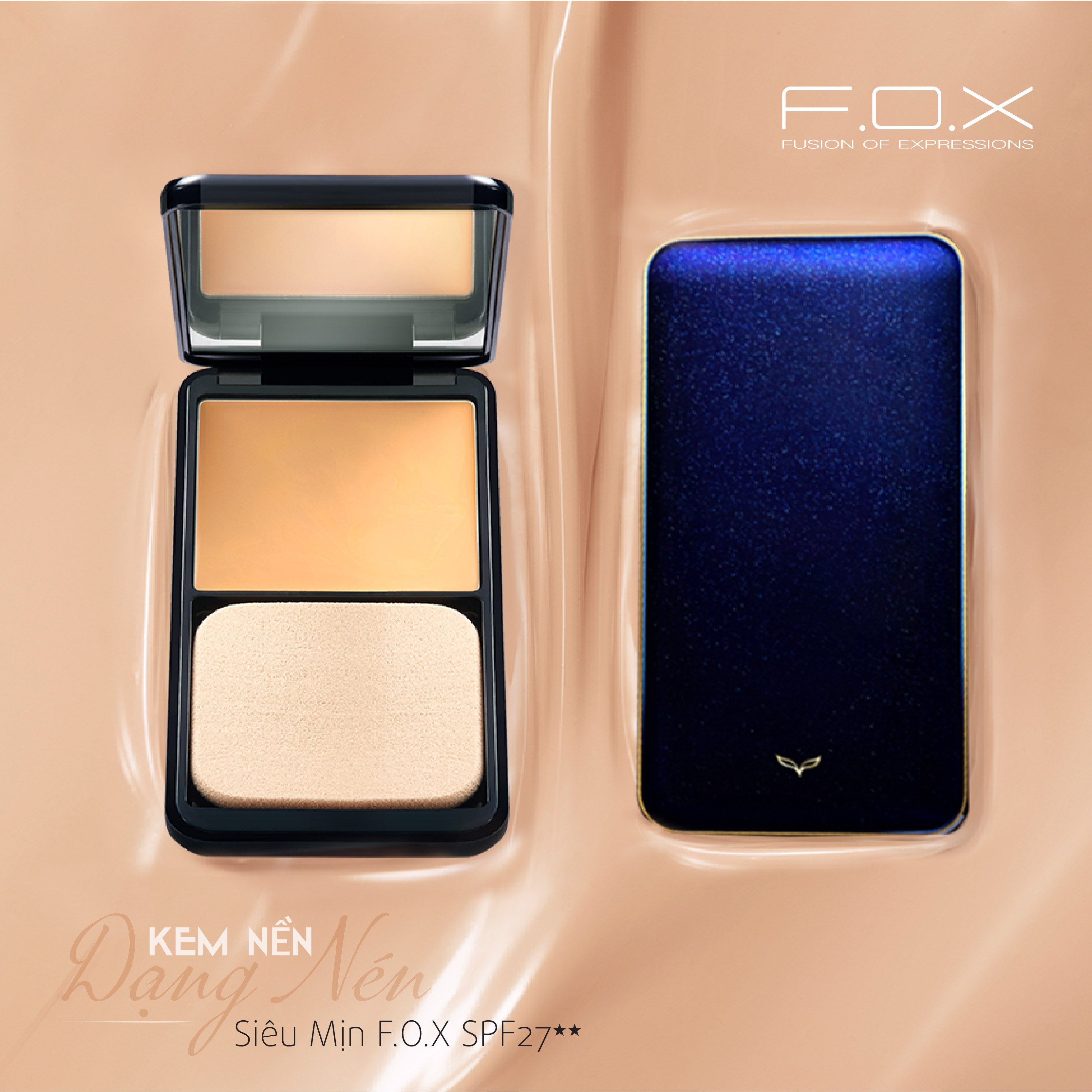 Kem Nền Dạng Nén Siêu Mịn FOX SPF27★★ Pro-Moisture Cream Compact 12g