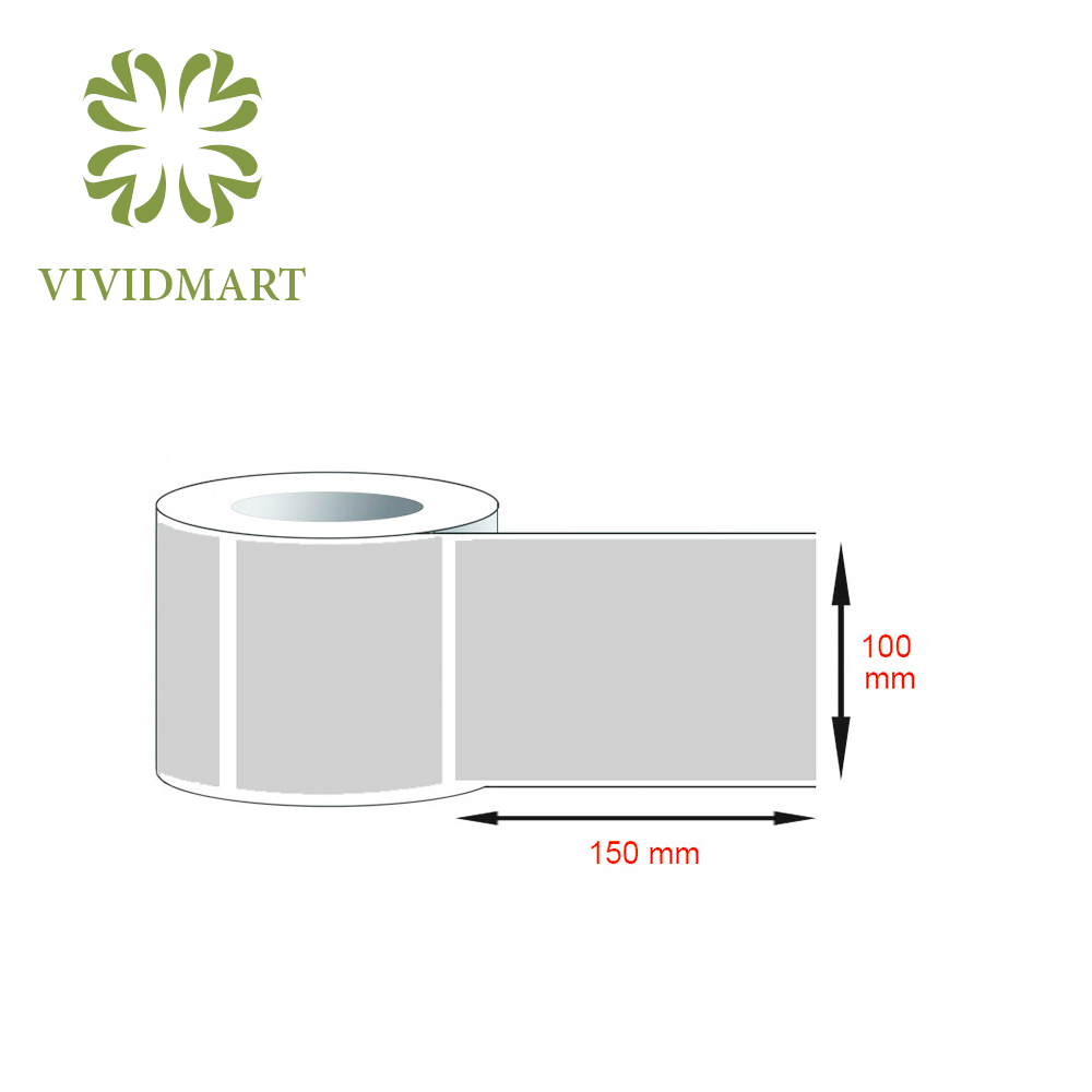 DECAL THƯỜNG 100x150mm IN MÃ VẠCH, IN TEM, CUỘN 50M 320 TEM