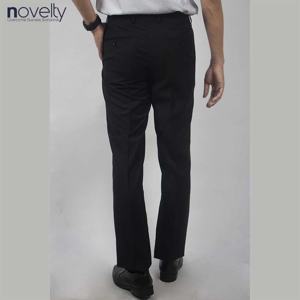 Quần tây nam 0Ply Novelty Regular fit Trơn màu đen NQTMMDMPRR2302160