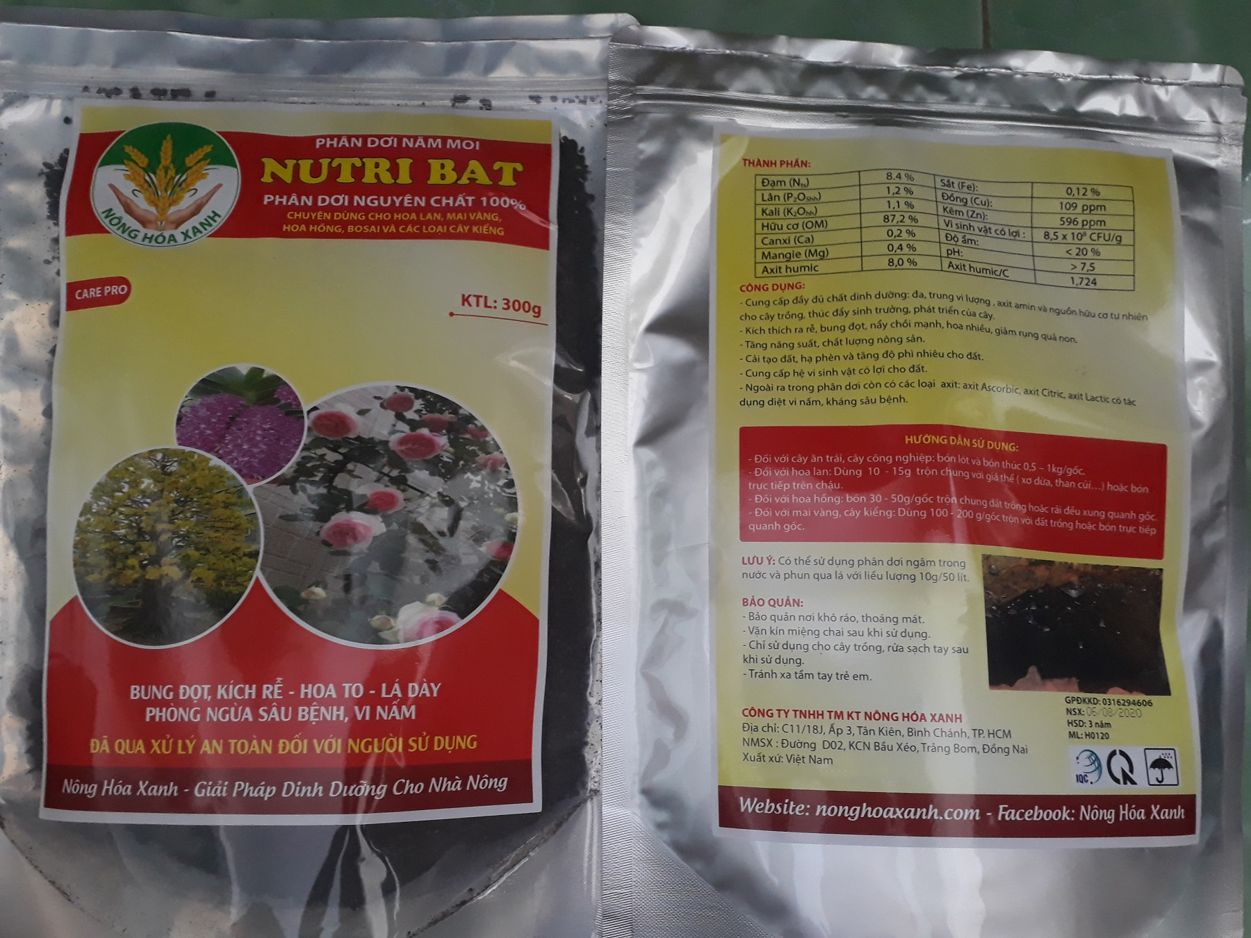 Phân dơi NUTRI BAT nguyên chất 100% chuyên cho hoa Lan - Mai Vàng và hoa cảnh giúp BUNG ĐỌT - KÍCH RỄ - HOA TO - LÁ DÀY và kháng sâu bệnh Gói 300g