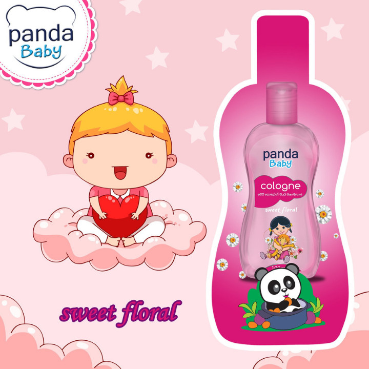 Combo 2 Chai Nước hoa cho bé Panda Baby Cologne 50ml (Sweet Floral 50ml, Mother's Love 50ml và Fairy's Touch 50ml)