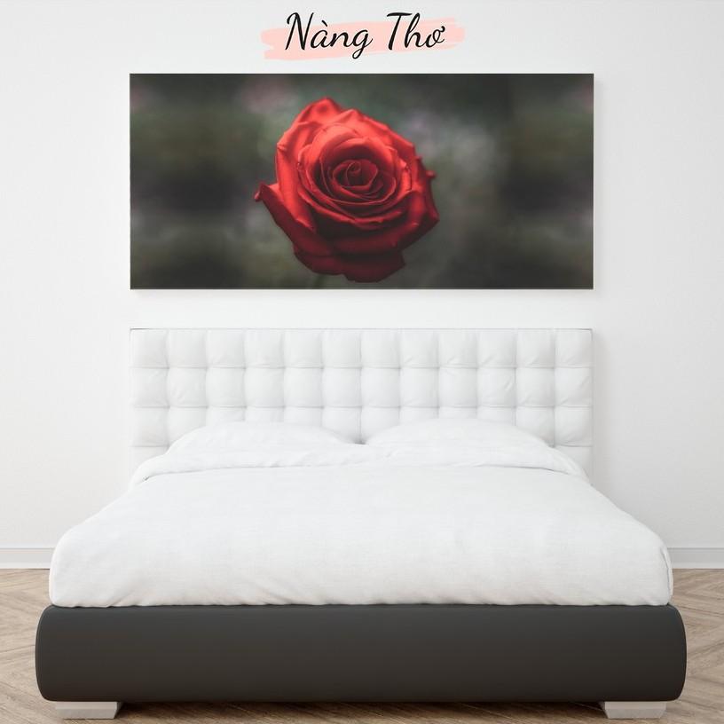 TRANH DECAL DÁN TƯỜNG_HOA HỒNG LẺ 1 BÔNG