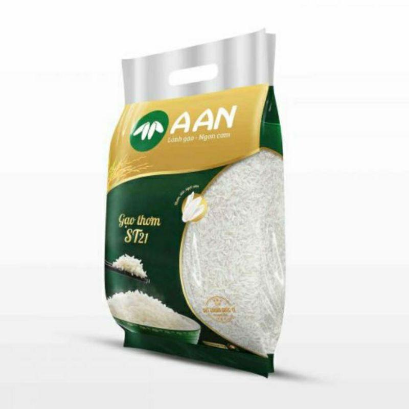 Gạo thơm A AN ST21 - đặc sản Sóc Trăng - bịch 5kg ( hàng chuẩn công ty) luôn mới