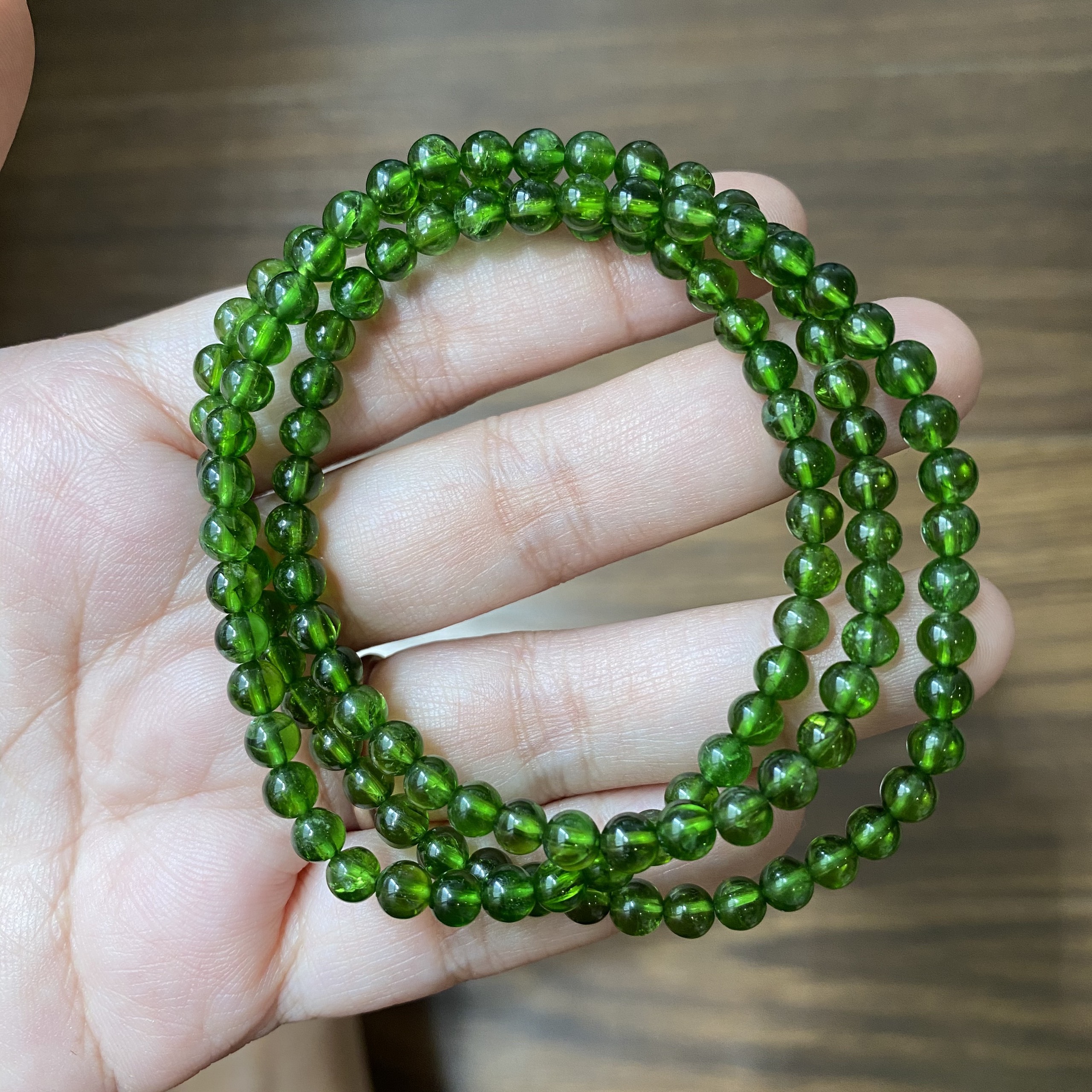Chuỗi Vòng Tay Đá Diopside 4 Ly