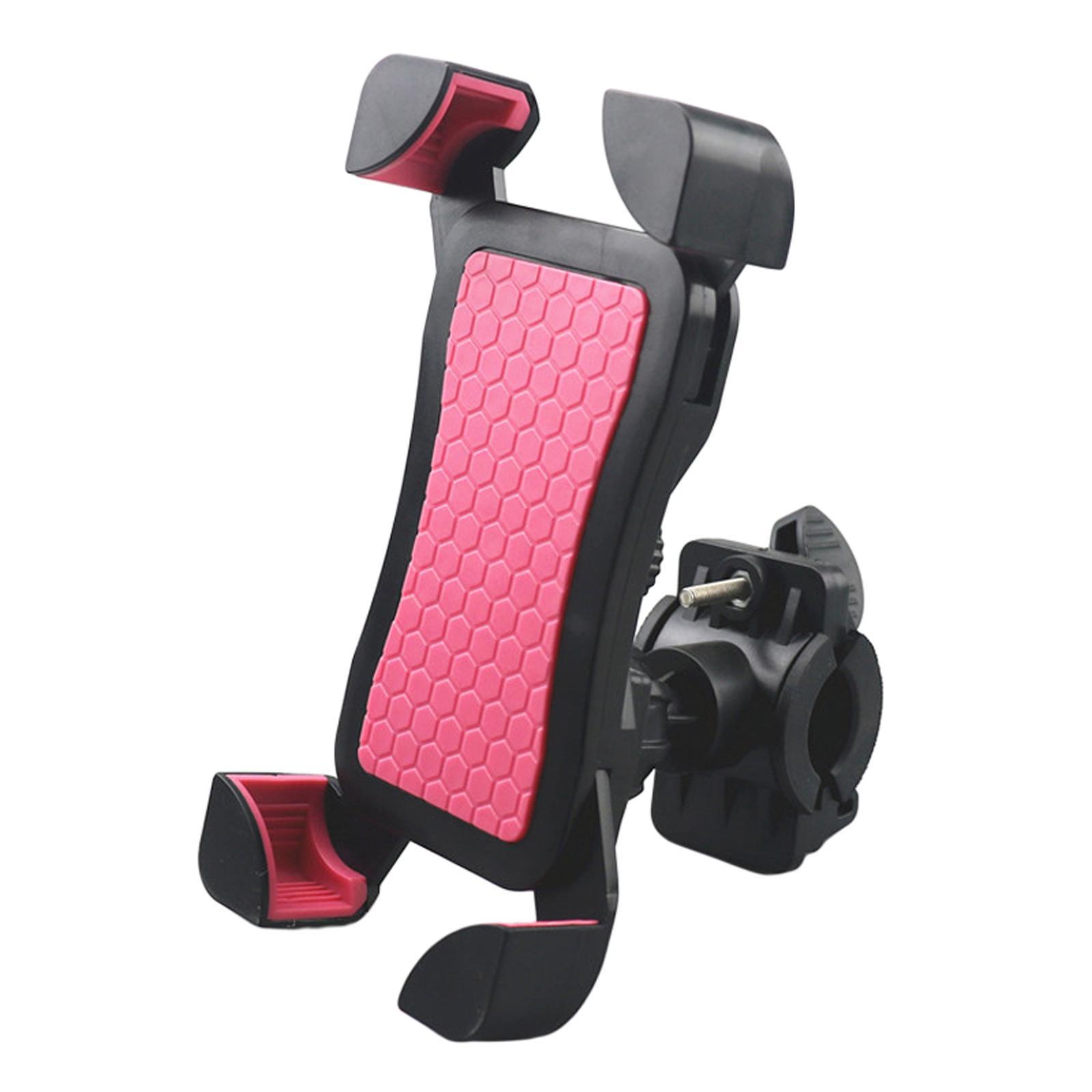 Motorcycle Handlebar Phone Holder Adjustable Red