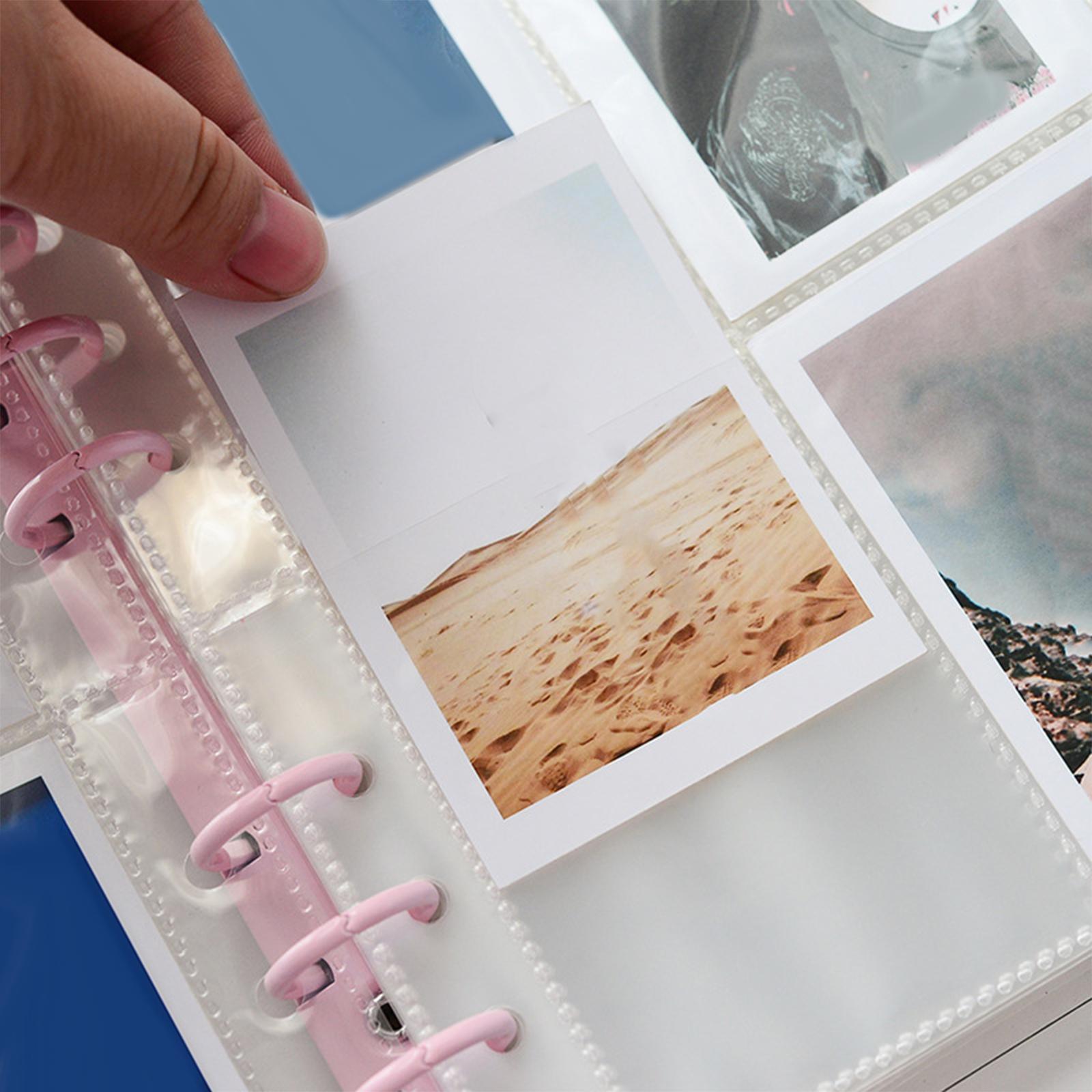 3 inch Mini Photo Album Card Protectors Sleeve Pages Shiny Clear Cover for Name Card Holder