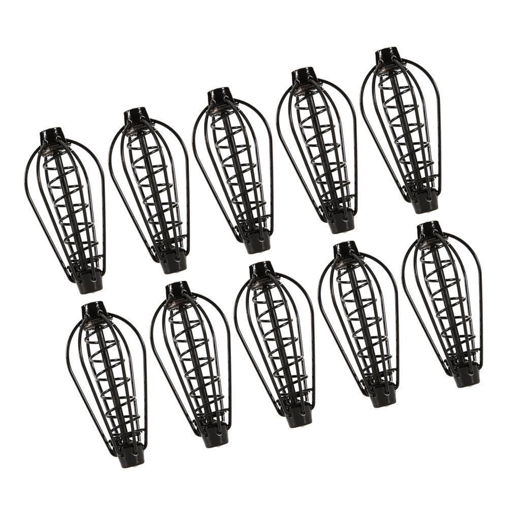 10X Metal Fishing Cages Cage Fishing Basket Feeder Holder