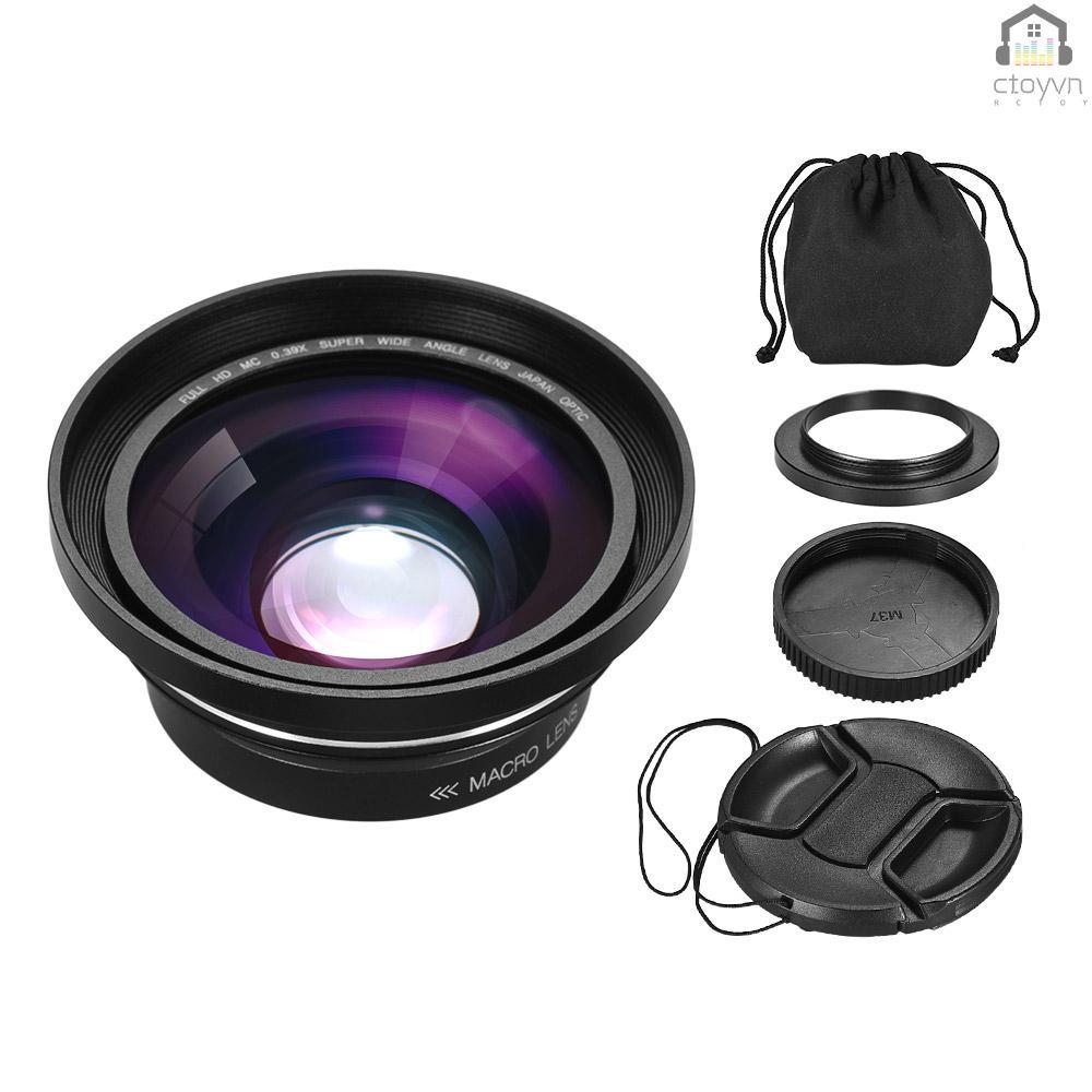 Ống kính Macro góc rộng 30mm 37mm 0.39X cho máy quay phim Ordro Andoer