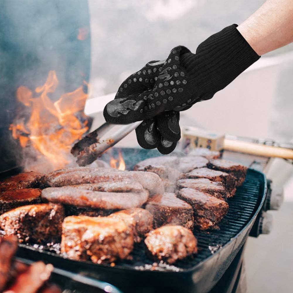 Găng tay nướng BBQ Găng tay chống cháy silicon chịu nhiệt 800 độ Găng tay dùng cho lò nướng Găng tay nấu ăn Găng tay làm bánh Găng tay làm bếp dài để nướng Nướng bánh Cắt lát nướng