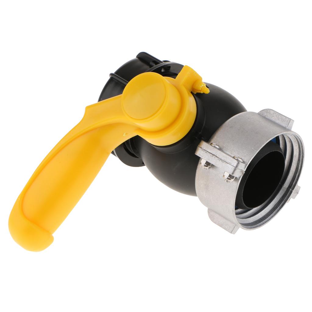 1000L IBC Túi Xe Tăng Thoát Adapter Van Bi 2.44 Cửa Hút Gió Đến 2 Ổ Cắm