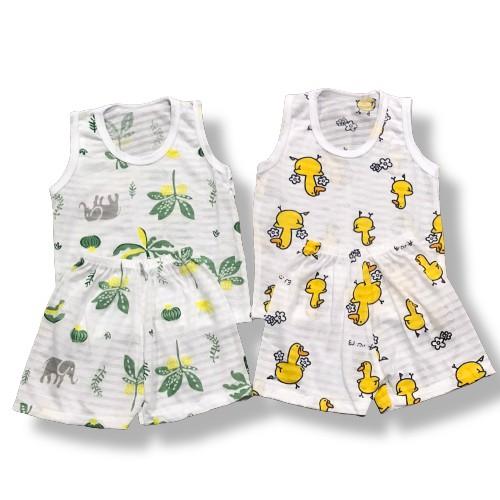 Đồ Bộ Ba Lỗ Chất Cotton Tre Cho Bé Trai và Bé Gái Từ sơ sinh đến 16kg