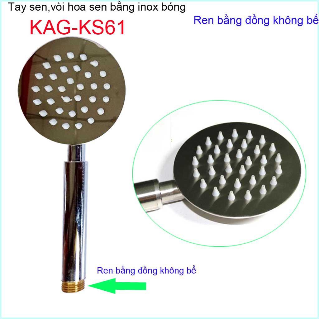 Vòi sen tắm Inox 304, vòi sen nóng lạnh, vòi hoa sen KAG-KS61