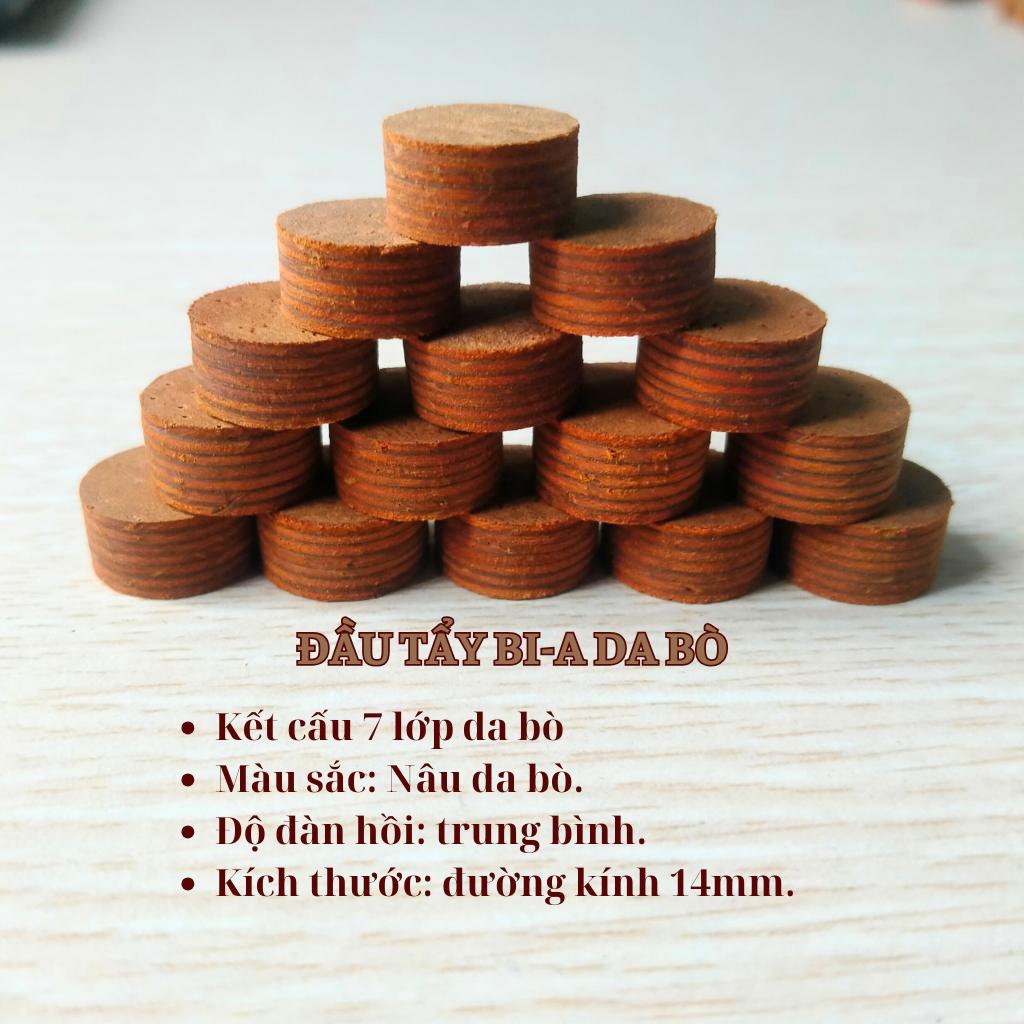 Đầu Cơ Bida Cho CLB- Đầu Tẩy Bida Meilin- Da Bò 8 lớp- Da Trâu- Bision Trường Thọ