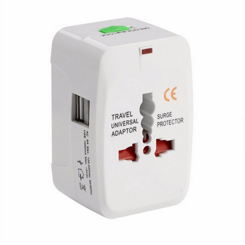 Bộ chuyển đổi phích cắm điện đa năng AU/EU/US/UK với 2 cổng USB
