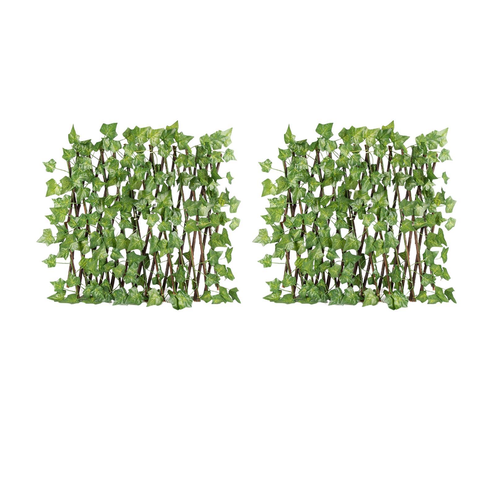 2pcs Retractable Garden Fence Trellis Privacy Screen Outdoor Backyard Decor