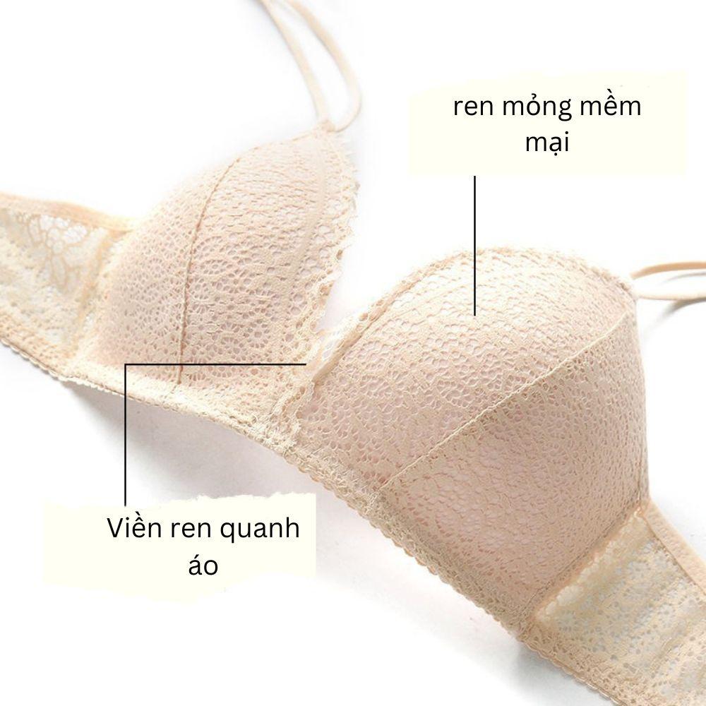 Hàng Cao Cấp- Siêu Phẩm Áo Lót Đúc ren Không Gọng Dây Mảnh Bản Đôi, Áo Ngực Không Gọng Nữ Đệm Vừa Mặc Tôn Dáng Nâng Ngưc