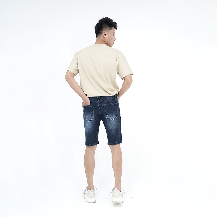 Quần Short Jeans Nam Rách Cao Cấp HUNTER X-RAYS  Form Slimfit Thun Màu Xanh S56