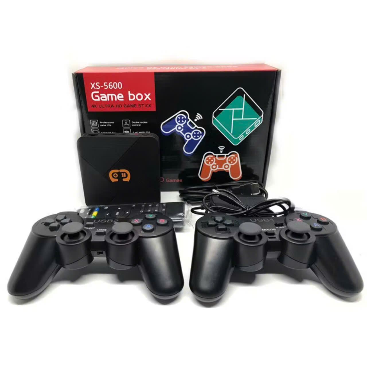 Máy Chơi Game Cầm Tay Điện Tử 4 Nút HDMI Không Dây,Tích Hợp Hơn 5600+ Trò Chơi Cho PSP / PS1 / FC / NES (Tặng kèm 10 túi lọc trà lá ổi)) Hàng Nhập Khẩu