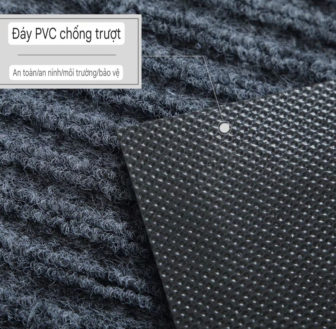 Thảm chùi chân đế chống trượt dạng sọc Stripmate Màu đỏ đun &amp; Đen Xám Nhiều Size