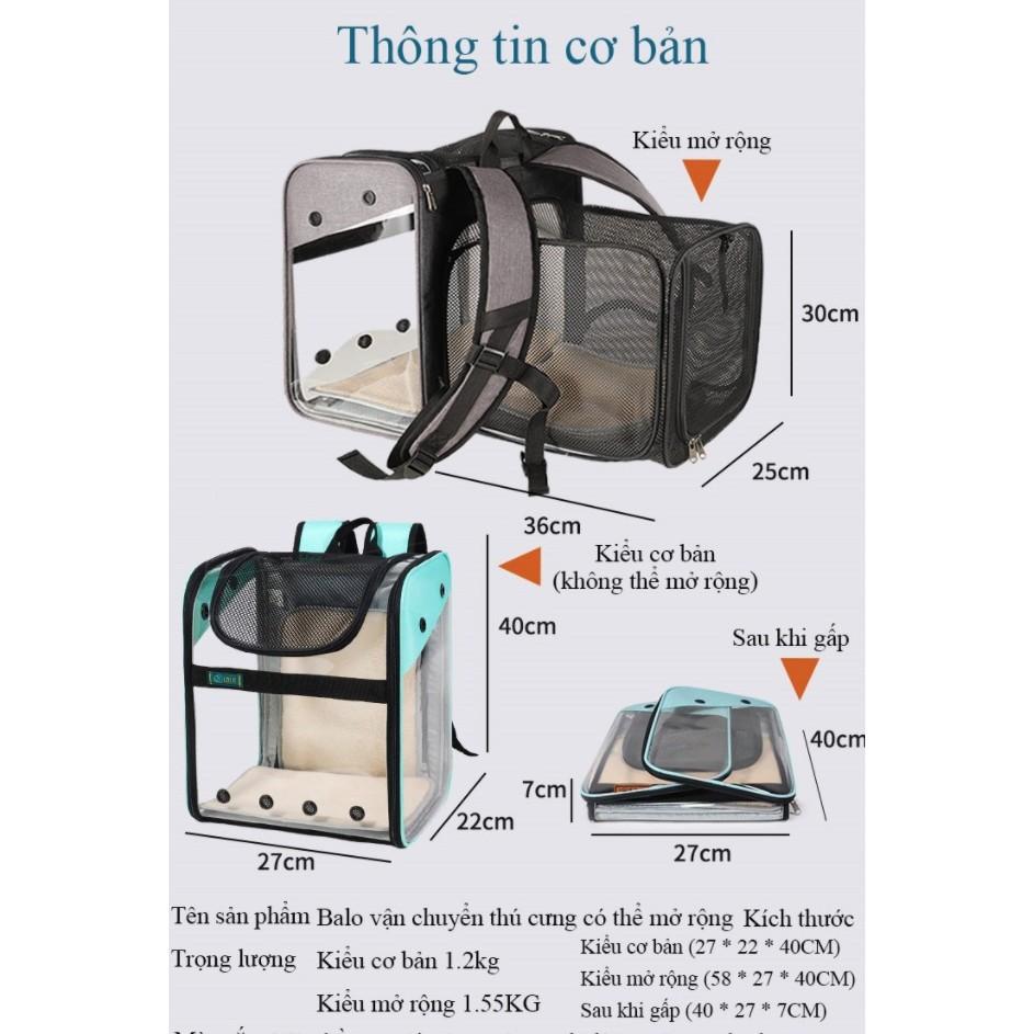 Balo thú cưng Extensible PET BackPack