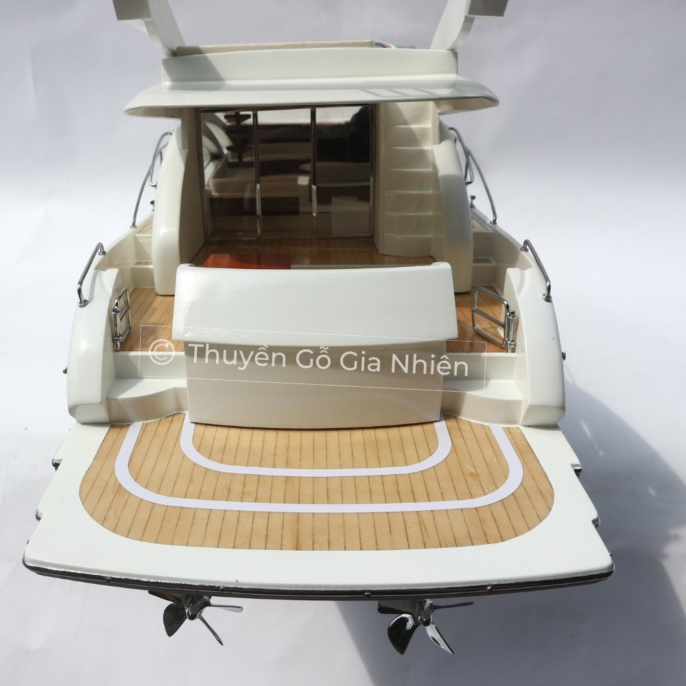 Mô Hình Thuyền Gỗ Phong Thủy Dạng Du Thuyền Hiện Đại SUNSEEKER 60 Chính Hãng Hàng Xuất Khẩu Chất Lượng Cao