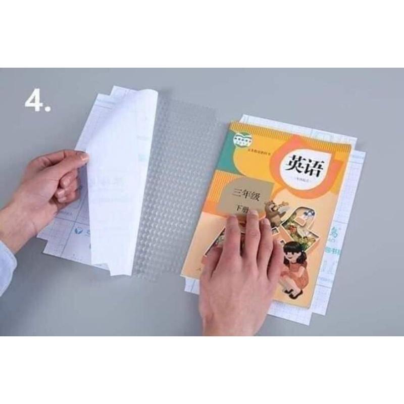 Set 10 tờ decal trong suốt bọc sách vở