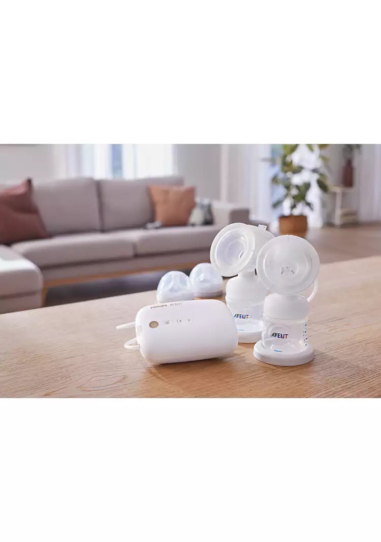 Máy hút sữa điện đôi Eureka Plus Philips Avent SCF394/11 Có pin sạc