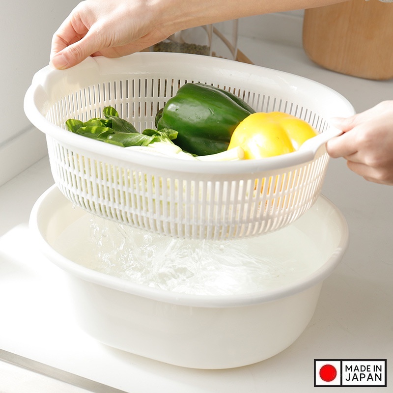 Bộ chậu và rổ dáng oval thương hiệu Sanada Seiko 5.3L - Hàng nội địa Nhật Bản | Made in Japan