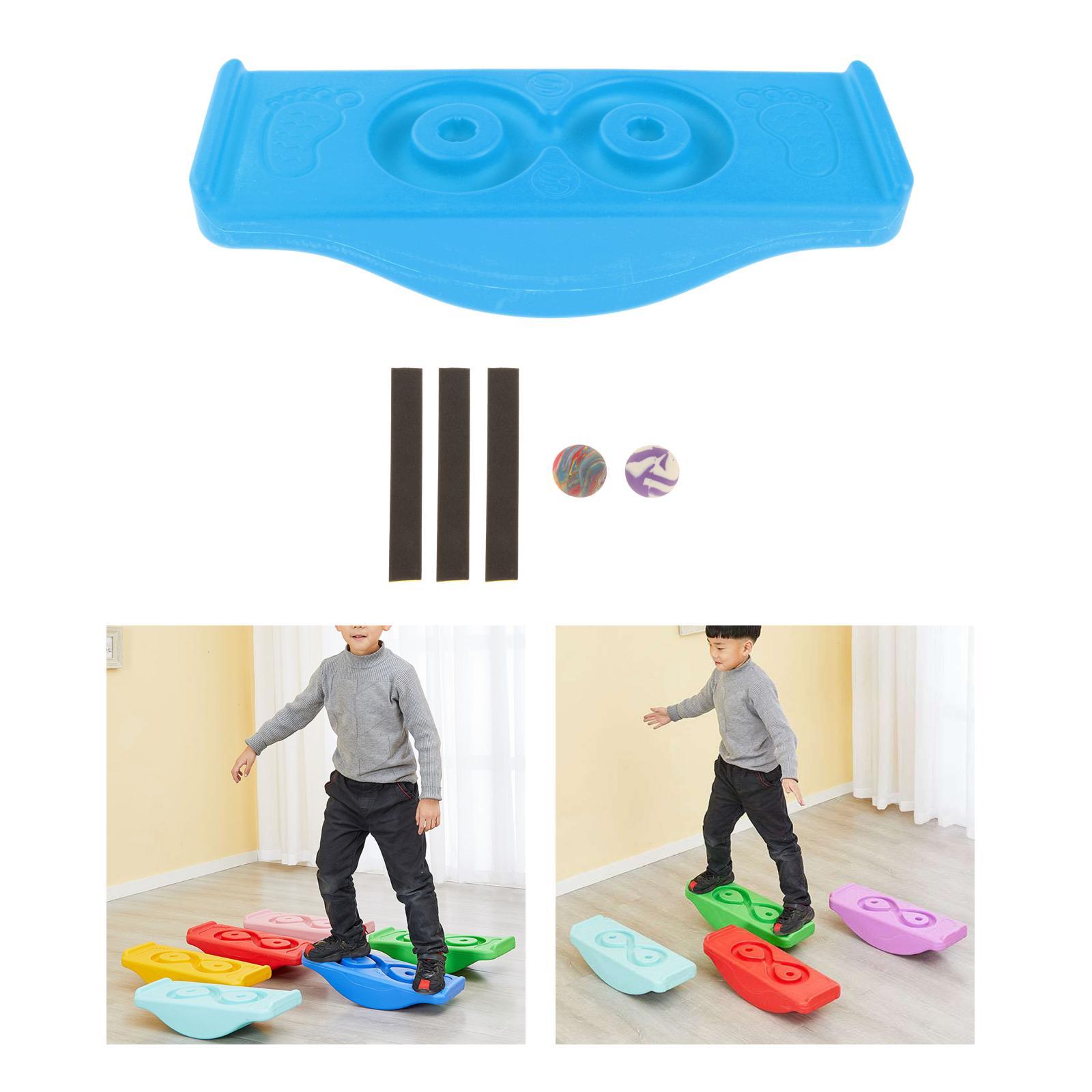 Plastic Wobble Balance Board Kids Rocker Board Toy w/ Antislip Strip