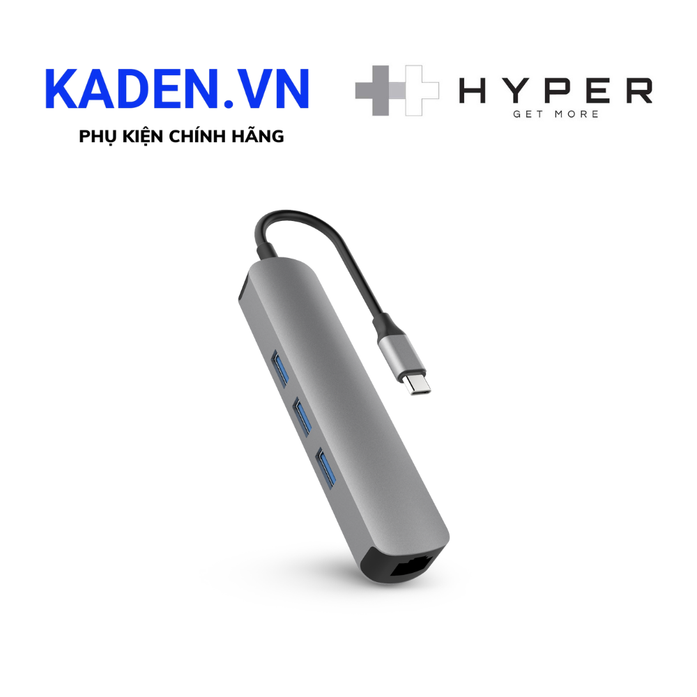 Cổng Chuyển Đổi HYPERDRIVE 4K HDMI 6-In-1 Usb-C HUB For MACBOOK, Surface, Ultrabook, Chromebook, Pc And Usb-C Devices - HD233B - Hàng Chính Hãng