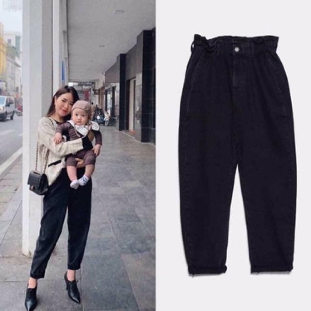 Quần Baggy jean lưng thun mẫu mới Size S M L