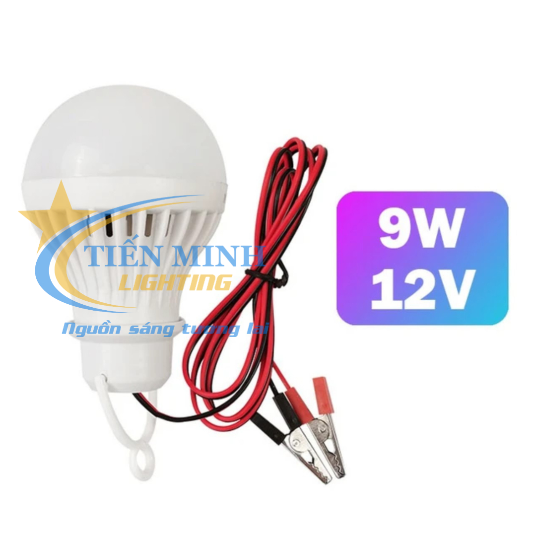 Bóng đèn led trụ kẹp bình nhiều công suất 9W/12W/20W/30W/40W, dùng kẹp vào bình ắc quy hay nguồn điện 12V