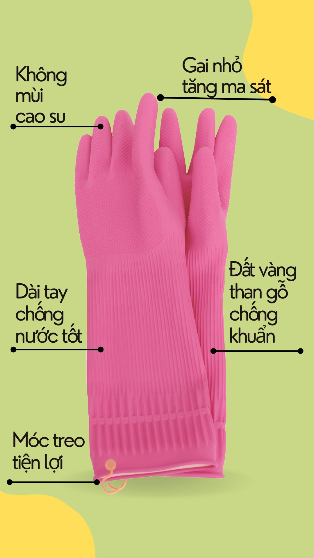 [Mua 3 Tặng 2] Bộ 3 Đôi Găng Tay Cao Su MJ Có Móc Thương Hiệu BEIGL Có Móc Đủ Kích Cỡ