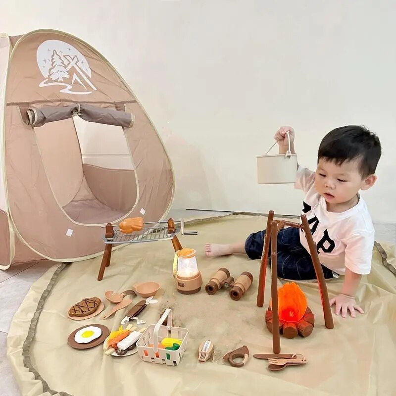 Bộ Đồ Chơi Mô Phỏng Cắm Trại cho Bé khám phá Camping Kids Forest Adventure Hàng Cao Cấp