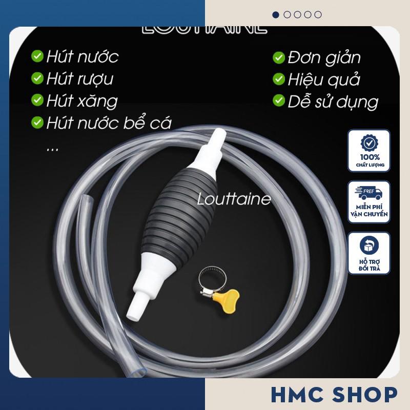 Ống hút nước bóp tay ống PVC mềm dài 1 mét, dụng cụ bơm hút chất lỏng xăng dầu chất lỏng bóp tay thông minh tiện dụng