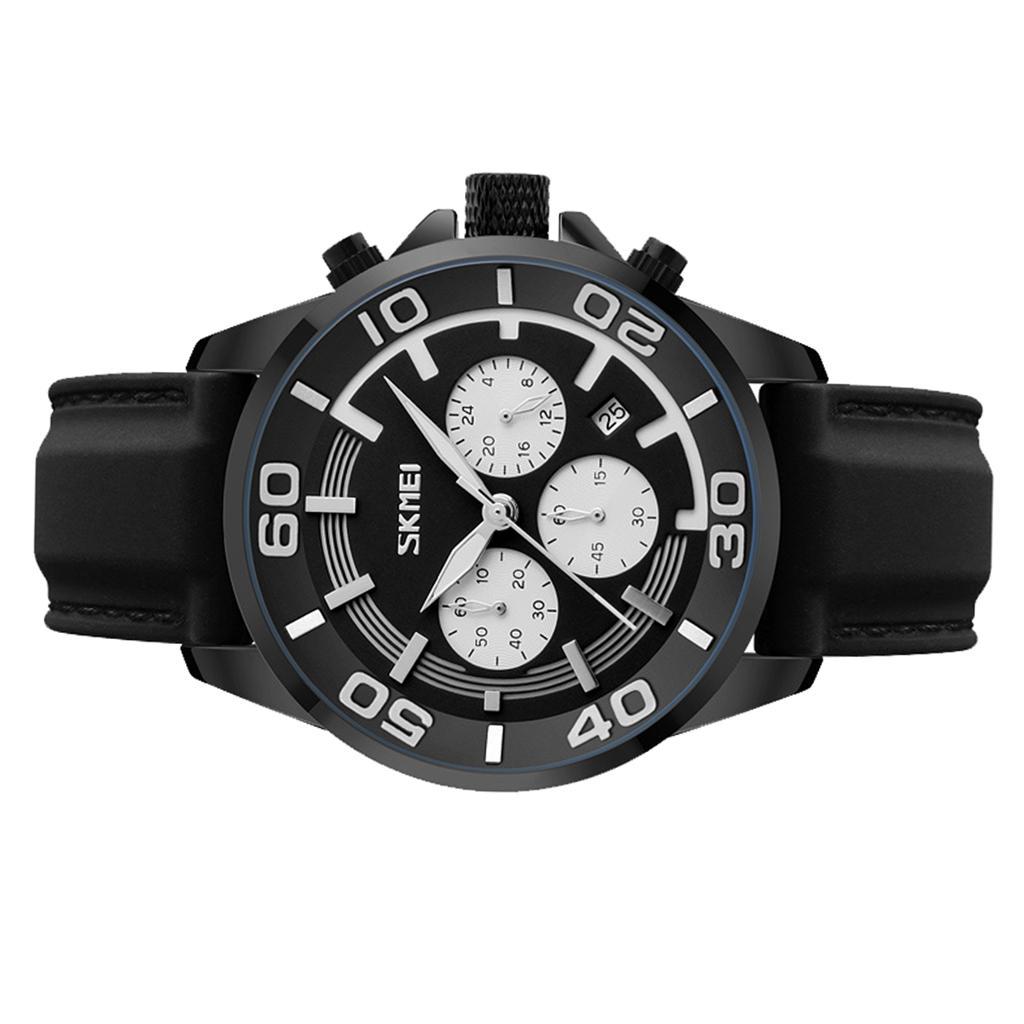 Men Waterproof Chronograph Watch Calendar Day Wristwatch