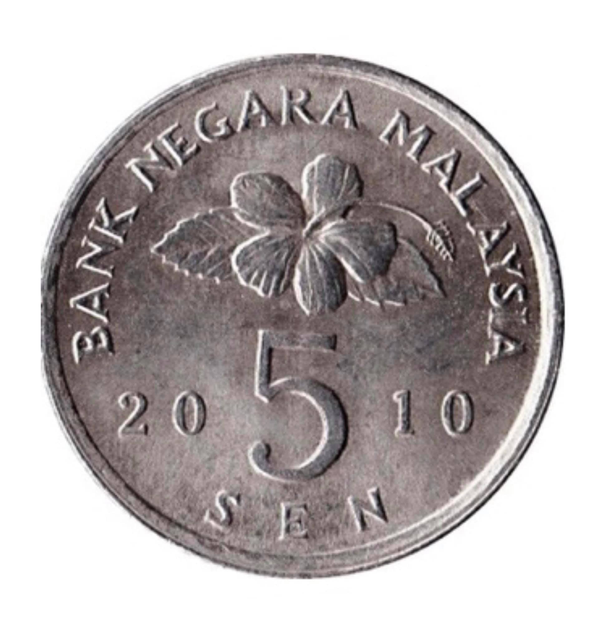 Đồng xu Malaysia 5 sen thời xưa sưu tầm