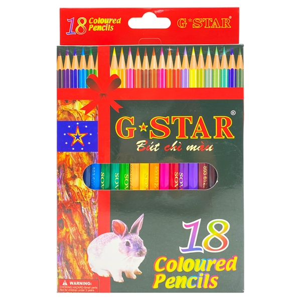 Hộp Bút Chì 18 Màu Gstar