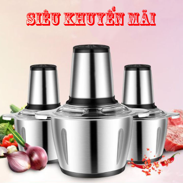 Máy Xay Thịt 4 Lưỡi DORON - Dung Tích 3 Lít - Công Suất 300W- Hàng Chính Hãng