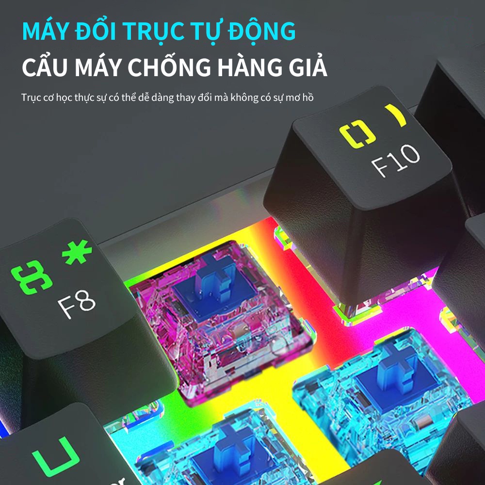 [HÀNG CHÍNH HÃNG GOOJODOQ] A1849 - Bàn phím Không Dây Bluetooth 61 Phím RGB 3 Chế Độ Hotswap Bàn phím cơ