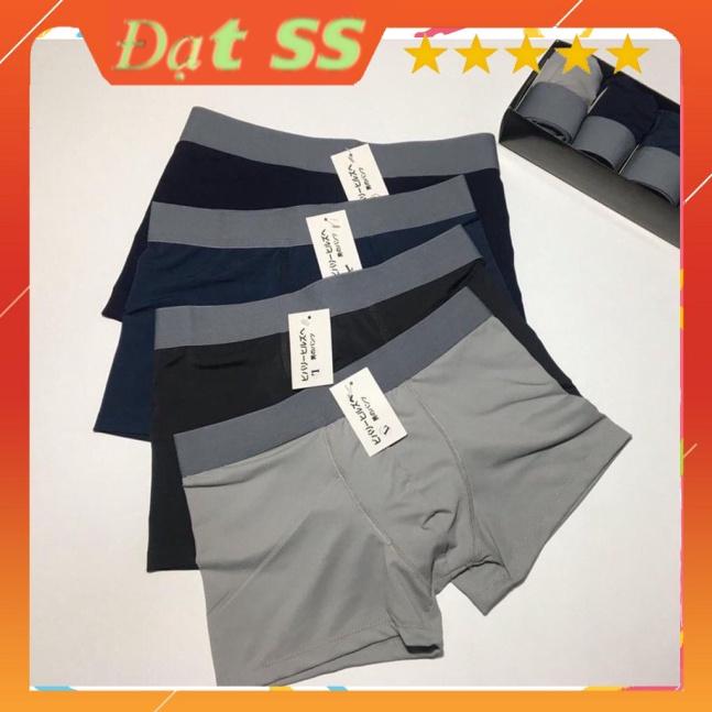 Quần lót nam thun lạnh boxer cao cấp sịp dạng đùi cạp trơn vải kháng khuẩn co giãn 4 chiều cao cấp