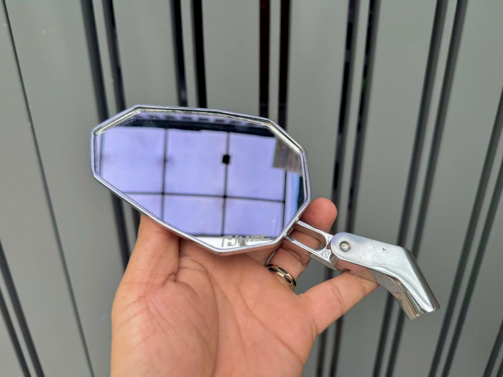 Kính nhôm Đúc xiken H2C V2 chân 10 li gắn xe máy