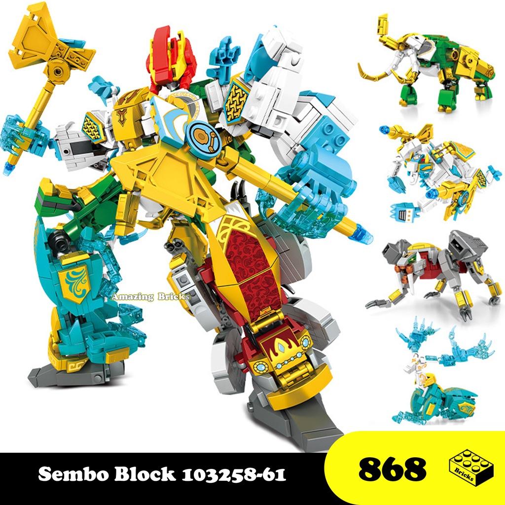 Đồ chơi Lắp ráp Robot thần thoại Thor, Sembo Block 103258-41 Xếp hình thông minh, Mô hình Robot siêu nhân