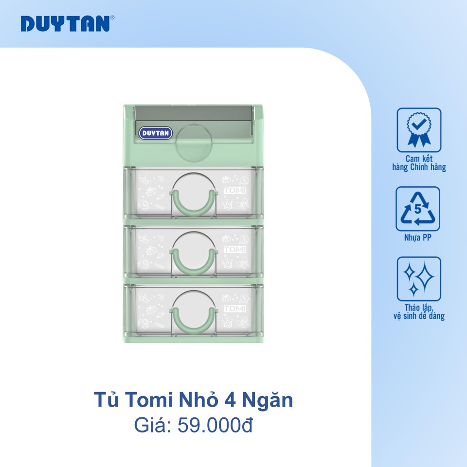 Tủ nhựa DUY TÂN Tomi nhỏ 4 ngăn (15.5 x 19 x 25 cm) - 42191